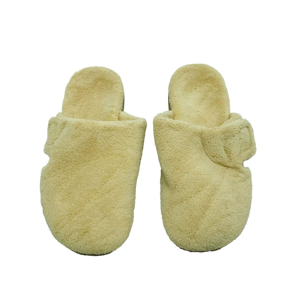 Vionic Women's 10 Gemma Slippers Tan Terry Cloth Orthotic Mule Slip On Comfort